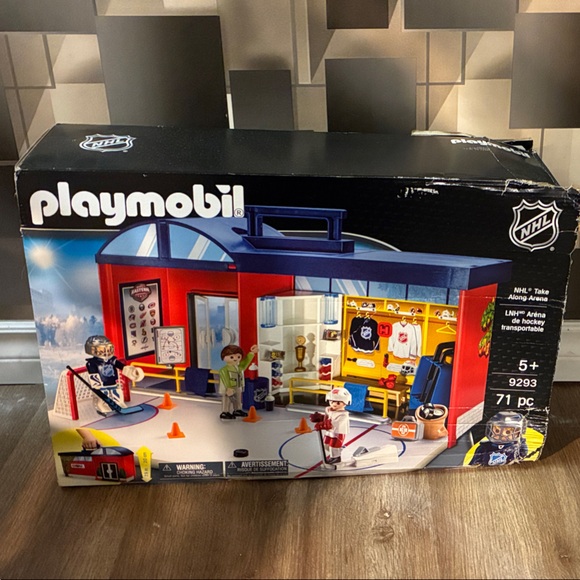 Playmobil Other - Playmobil NHL Hockey Arena Playset - Blue, Red, and White